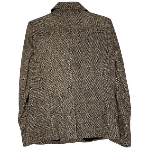 NEW - BANANA REPUBLIC - brown & tan tweed wool blend button front coat - size M - Picture 2 of 7